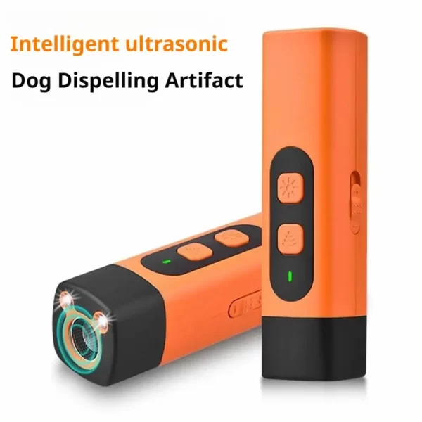 Répulsif ultrasonique pour chiens de compagnie, dissuasion des aboiements de chien avec lampe de poche LED, répulsif d'entraînement pour chiens rechargeables, outil Anti-aboiement – Image 7