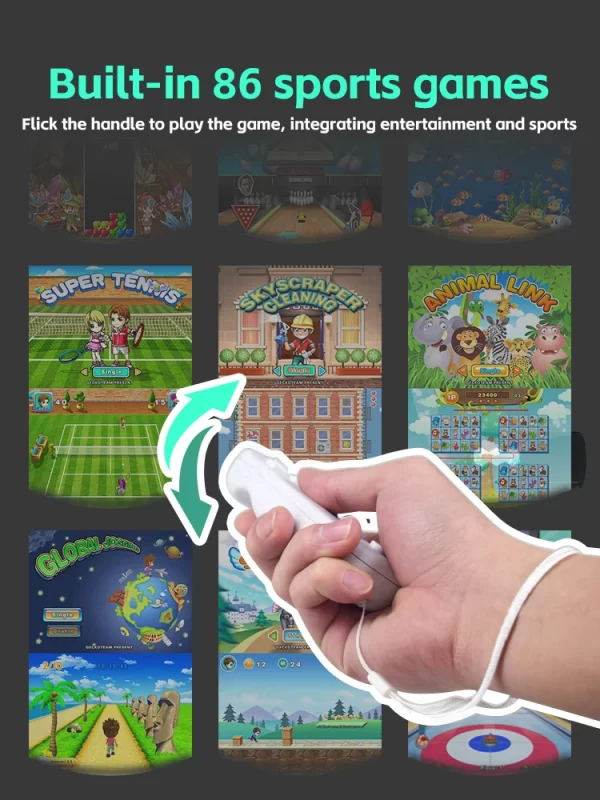 DATA FROG Y2 Fit 4K Game Stick Console somatosensorielle rétro intégrée plus de 1000 jeux NES Console de jeu vidéo sans fil TV Dendy – Image 3