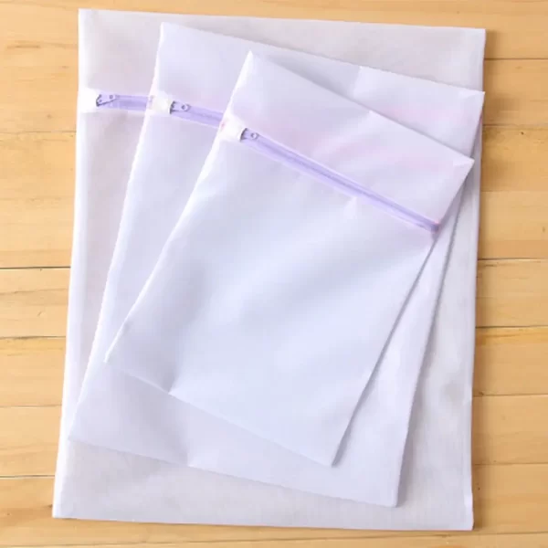 1Set de 3 Zipper Purple Fine Mesh Set en trois pièces de machine à laver classifiée sac de soins spéciaux – Image 5