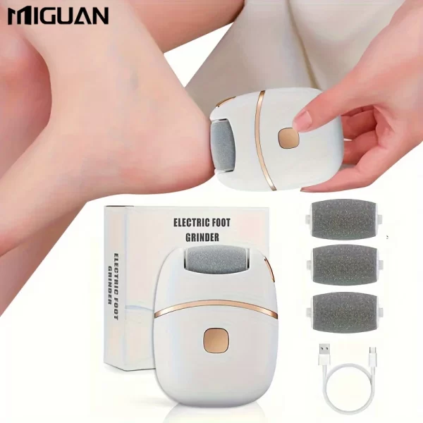 1pc meuleuse à pieds électrique, meuleuse à pieds de polissage en cuir épais rechargeable, meuleuse à pieds – Image 2
