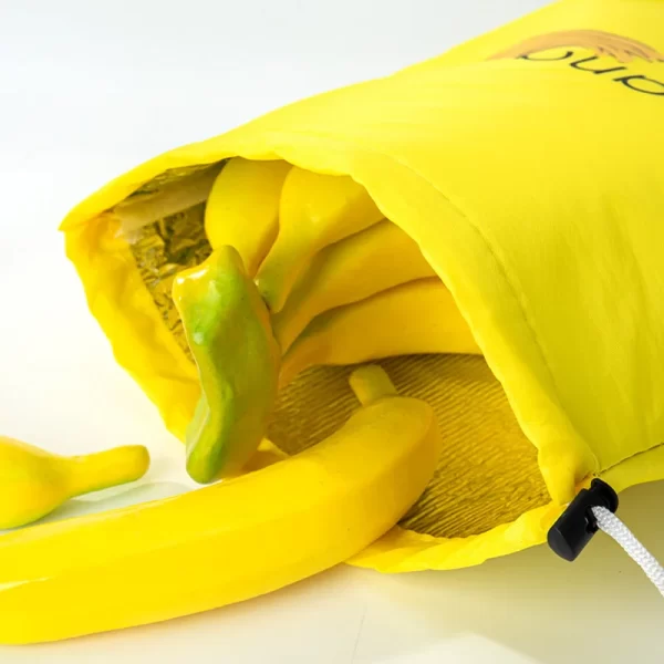 Sacs de rangement durables pour banane jaune, 1/2/3/5 pièces, sacs de conservation isolés pour fruits et légumes frais, sac de conservation de banane à cordon de serrage. – Image 4