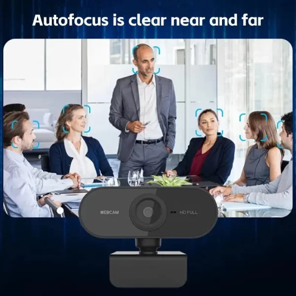 Caméra 1080P HD Ordinateur HD Caméra USB intégrée dans Microphone Caméra réseau USB Caméra Web pour le travail avec le trépied Microphone – Image 5