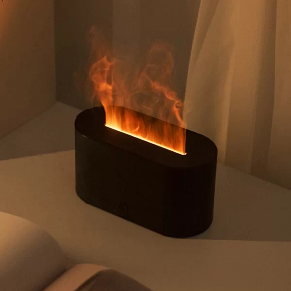 Humidificateur de flamme ultrasonique USB Desktop Home Chambre à coucher Atomisation d'huile essentielle Petit grand diffuseur d'arôme de brume – Image 7