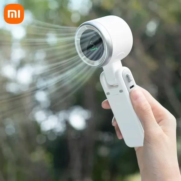 Xiaomi Mini Ventilateur à turbine - Portable USB rechargeable portable pour le camping de bureau et l'alpinisme col suspendu petit ventilateur – Image 4