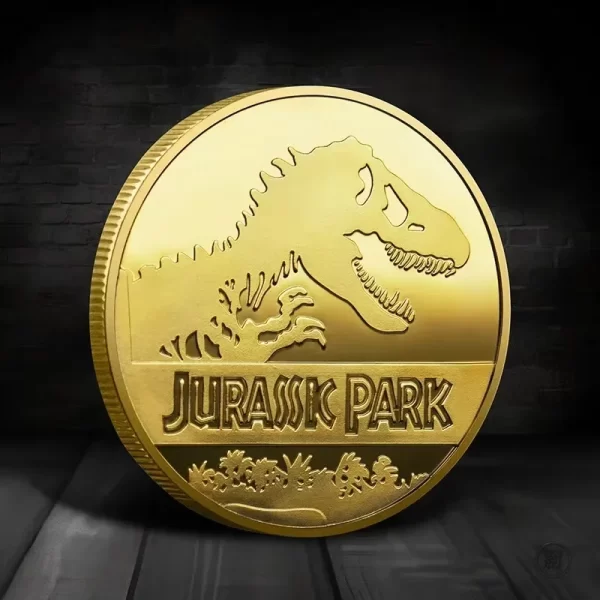 Souvenir Coin REPLICA Commemorative Coins Medallion Badges Coins Jurassic Park Dinosaurs Coins – Image 5