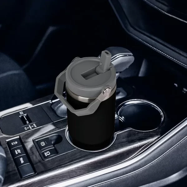 Tasse thermos en acier inoxydable de 30 Oz, matériau Tritan, poignée de ruban isolant sous vide Double couche, parfaite pour les boissons glacées et chaudes – Image 6