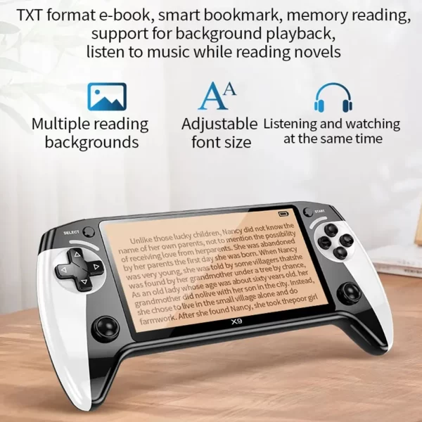 X9 Console de jeu vidéo Portable 5.5 pouces écran IPS Console de jeu Portable 8GB 2000 + jeu rétro TV lecteur de jeu Support NES GBA GBC – Image 2