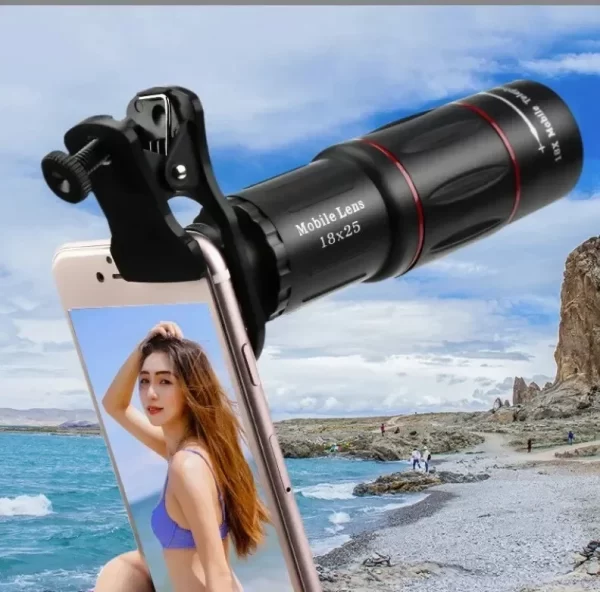 Nouveau Téléobjectif de téléphone portable, objectif de caméra à Zoom externe universel 18 fois loin du Concert – Image 6