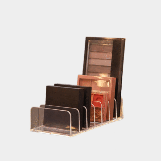 7-Compartement transparent organisateur de maquillage pour palette d'ombre à yeux et de cosmétiques, table de vanité et boîte de stockage de comptoir de salle de bain