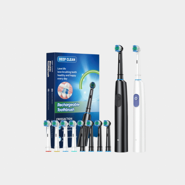 Brosse à dents électriques rotatives Brosse à dents électriques rechargeables pour adultes Brosse à dents électriques rotatives avec 8 têtes de brosse douces