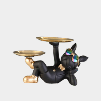 Figurines d'animaux bouledogue, Sculpture de chien Cool, décor de salon, salle d'étude, chambre à coucher, accessoires de décoration intérieure de maison