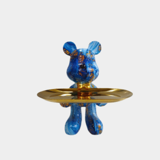 Figurine d'ornement d'ours Graffiti 21cm, décoration de maison, Statue d'animal, étagère de rangement pour clés, Sculpture de chambre moderne, décor de Table, cadeau