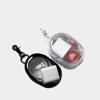 Boîte de stockage de câble de données multifonctionnelle Clear Outdoor Travel Casque de stockage de sac de stockage de câble de données rond