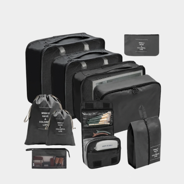7 / 8 / 9 / 10 Pcs Set Voyage Organiseur Sacs de stockage Valise Emballage Cubes Set Cases Portable Vêtements Voyage Chaussures Tidy Pouch Folding