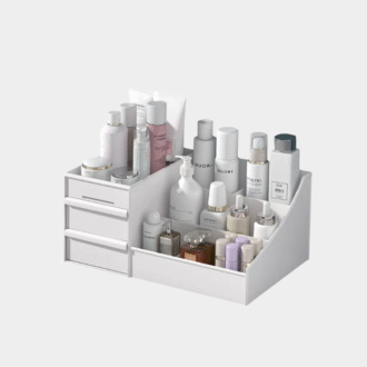 1pc Blanc nouveau tiroir maquillage boîte de stockage Dormitory Finition étagère en plastique Cosmétiques soins de la peau Dressing Table de bureau