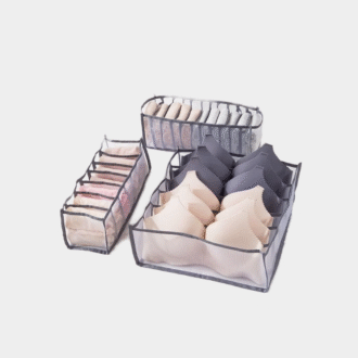6 / 7 / 11 sous-vêtements pliables sous-vêtements organisateur de chaussettes avec diviseurs boîte de stockage de vêtements sac en maillage respirant pour armoire
