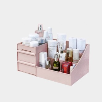 Organiseur de maquillage pour vanité salle de bain bureau boîte de stockage de cosmétiques avec tiroirs pour rouge à lèvres, pinceaux, lotions, ombre à yeux