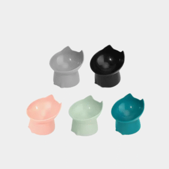 Bol pour chat avec longues oreilles et pieds hauts avec protection du cou pour chat et chien et bol surélevé en plastique anti-renversement pour animaux de compagnie