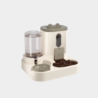 Distributeur d'eau et de nourriture pour chat 2 en 1, entièrement automatique intégré, distributeur d'eau et d'alimentation pour chat, distributeur d'eau mignon
