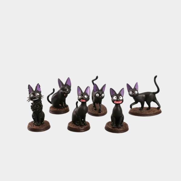 6 pièces/ensemble dessin animé chat noir Jiji Gigi Figure PVC Action jouet poupée modèle ensemble chat noir Hayao Miyazaki Figure jouet enfants cadeau d'anniversaire