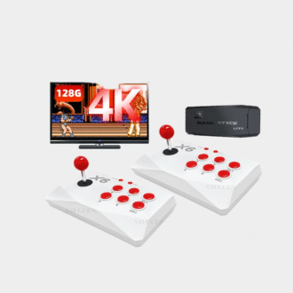 Console de jeu vidéo d'arcade 4K, bâton de jeu TV pour Console PS1/MAME/SEGA avec câble d'extension HD, Joysitck d'arcade double