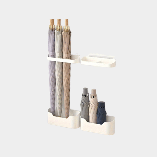 Porte-parapluie mural, Style de fixation sans clous, support de rangement multifonctionnel pour parapluies ménagers, porte-parapluie solaire