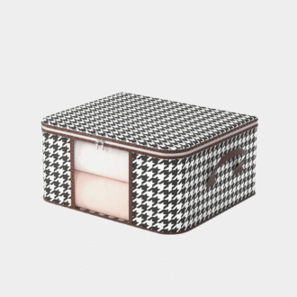 Boîte de rangement Visible de grande capacité, organisateur de vêtements ménagers portables avec poignées, conteneur pliable anti-poussière à fermeture éclair pour couette