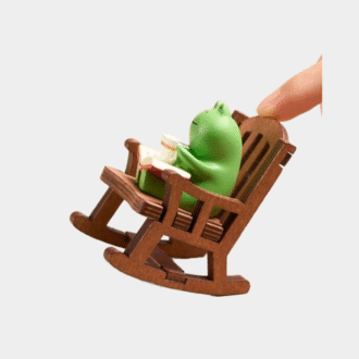 Chaise à bascule grenouille, mignonne, japonaise, petite décoration de guérison, décoration de bureau, décoration de contrôle central de voiture