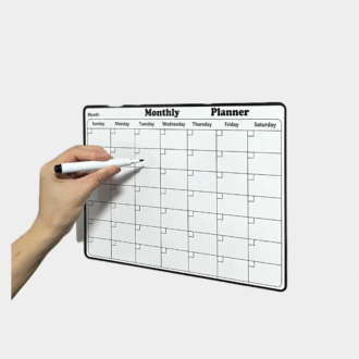Calendrier magnétique élégant effaçable à sec – Planificateur mensuel polyvalent pour réfrigérateur – Organisation et décoration faciles de cuisine