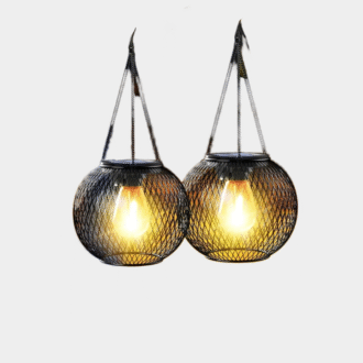 Lanterne solaire extérieure, lumières solaires améliorées Ortiny pour lumières suspendues extérieures décoratives lanternes solaires imperméables