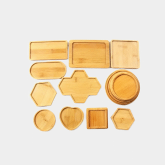 Plateau multi-bambou, soucoupe en bois, Pot de fleur, plateau de tasse, plaque de dessous de verre pour cuisine, assiette décorative, dessous de verre créatif, tapis de tasse à café