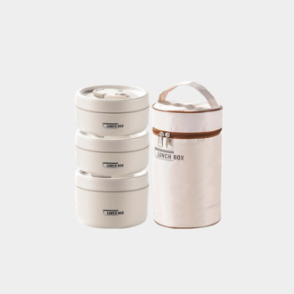 Ensemble de récipients à déjeuner isolés portables avec boîte à déjeuner thermique 3 récipients à déjeuner empilables séparés pour enfants adultes