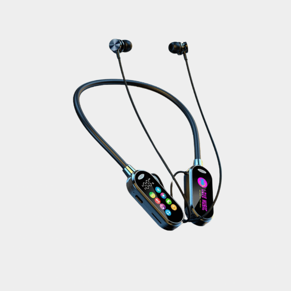 Écran couleur Bluetooth 5.4 écouteurs tour de cou casques sans fil HiFi stéréo réduction du bruit écouteurs pour Xiaomi en direct