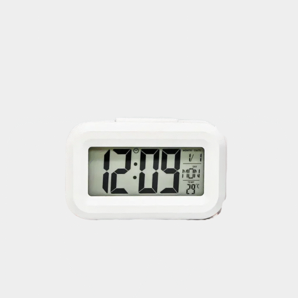 Alarme numérique LED rétroéclairage snooze données calendrier horaire bureau multifonction électronique rétroéclairage horloge de table
