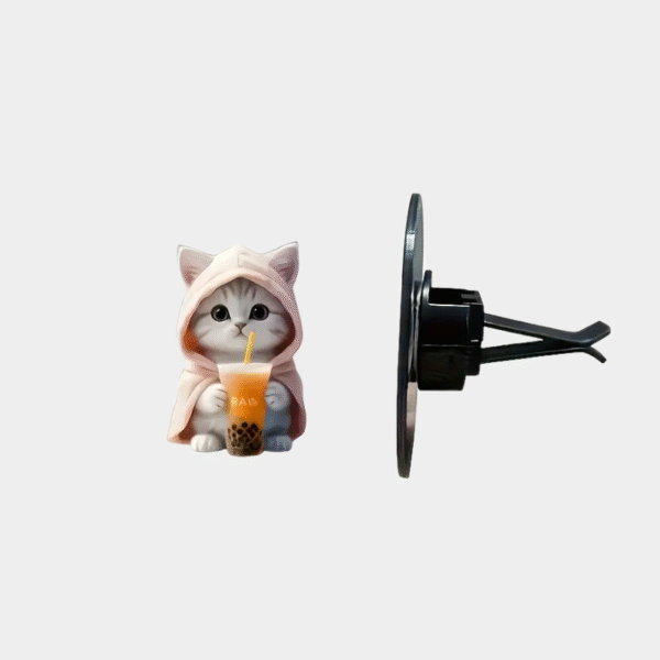 Charmant chat acrylique voiture aromathérapie, parfum durable, clip de ventilation, décorative et aromathérapie