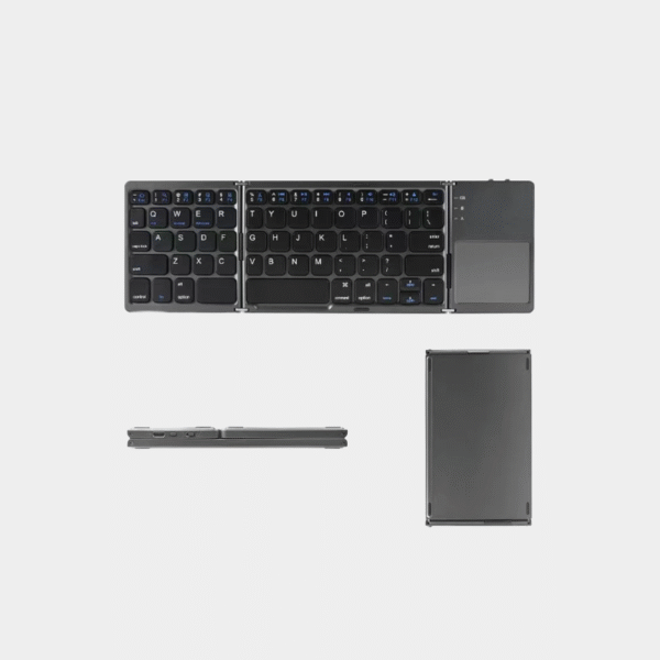 Clavier Bluetooth pliant avec pavé tactile pour IOS Android Windows Office Mini stockage de clavier sans fil trois systèmes universels