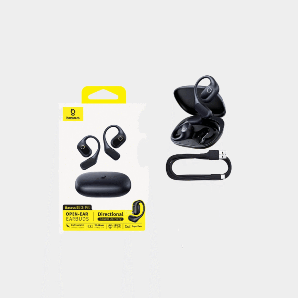 Baseus Eli 2i Fit écouteurs à oreille ouverte véritable sans fil Bluetooth 6.0 crochets d'oreille écouteurs IPX5 étanche sport écouteurs basse Boost