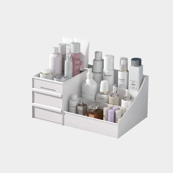 Boîte de stockage de maquillage tiroir en plastique Dormitory Finishing Rack Cosmétiques Soins de la peau Table de dressing Boîte de papeterie de bureau