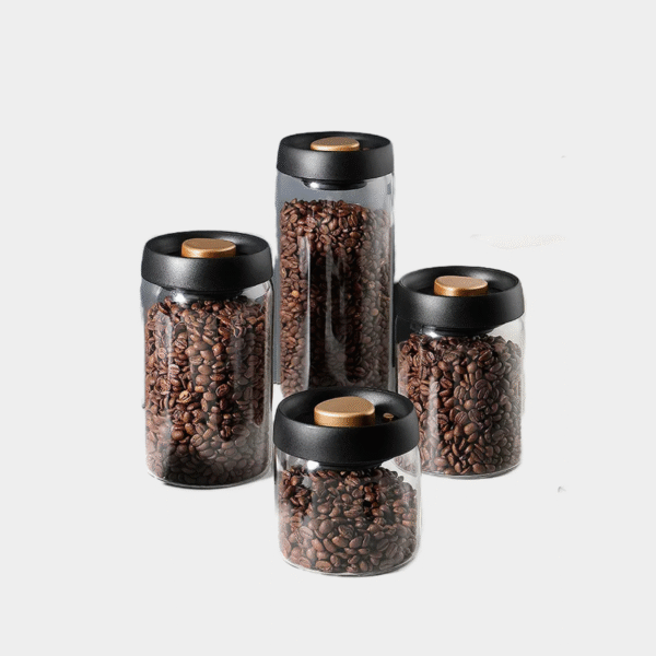 Grains de café sous vide réservoir scellé verre transparent jarre de stockage alimentaire ménager extraction d'air à l'épreuve de l'humidité conteneur hermétique