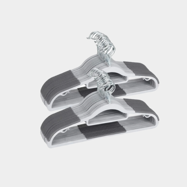 50pcs de stockage de vêtements ménagers antidérapants, résistant aux rayures, rack de séchage de coin d'épaule lourd standard de suspension en plastique