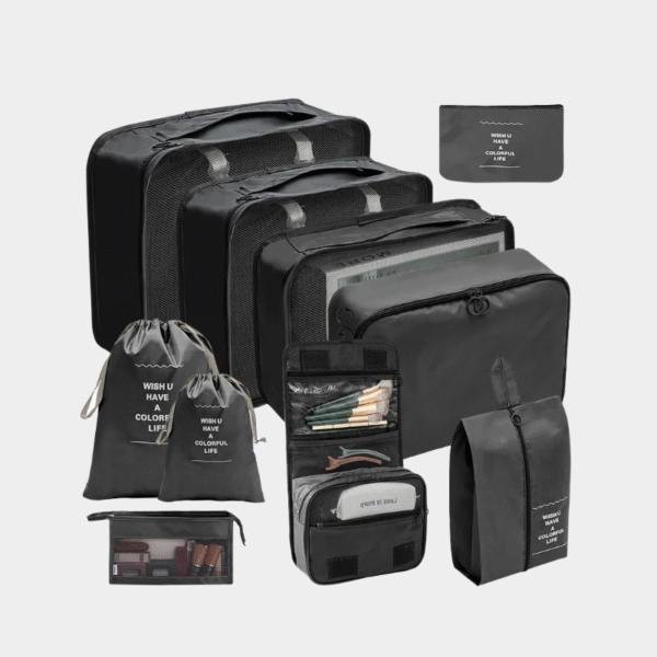 7 / 8 / 9 / 10 Pcs Set Voyage Organiseur Sacs de stockage Valise Emballage Cubes Set Cases Portable Vêtements Voyage Chaussures Tidy Pouch Folding