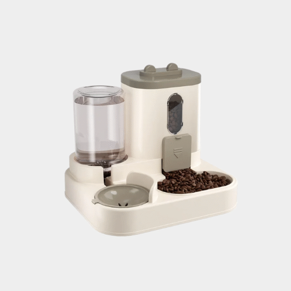 2 en 1 distributeur d'alimentation pour chats Eau et nourriture intégrée entièrement automatique alimentation et distributeur d'eau distributeur d'eau mignon