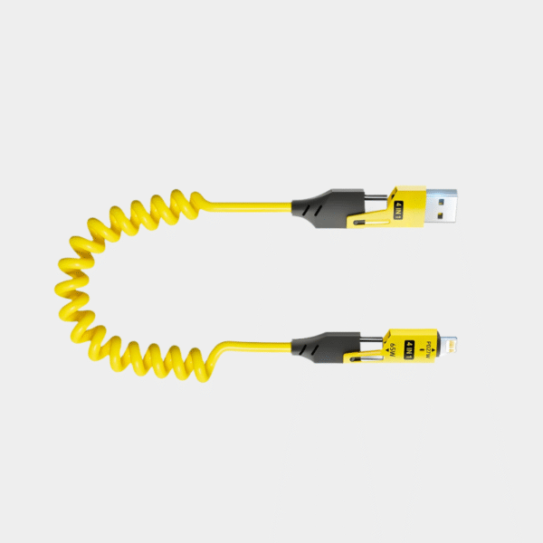 Alliage de zinc USB-C 4IN1 65w Câble de charge rapide pour iPhone Cable USB Type C pour iPhone Xiaomi Samsung PD câble de données à ressort