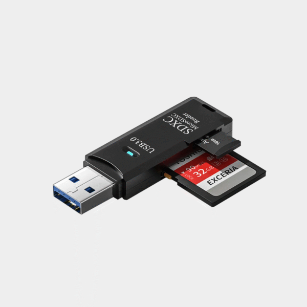 Multi-fonctionnel 2 - en - 1 haute vitesse USB 3.0 / 2.0 lecteur de cartes prend en charge TF + SD ordinateur, tablette photo, ordinateur portable, monté sur voiture