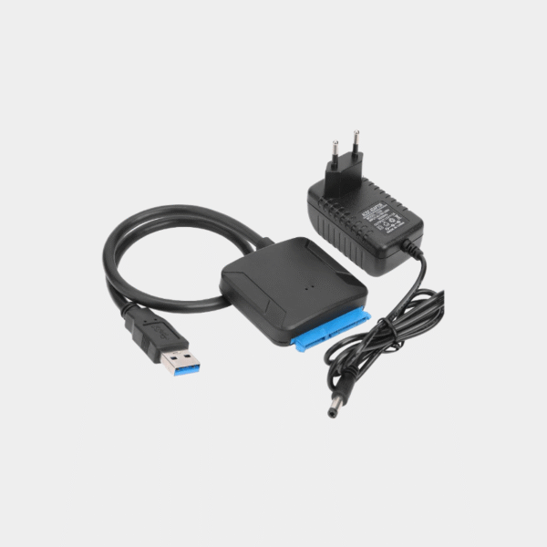 Câble d'adaptateur SATA vers USB 3.0 pour 3,5 / 2,5 pouces SSD HDD SATA III Hard Disk Converter Support UASP avec adaptateur d'alimentation 12V