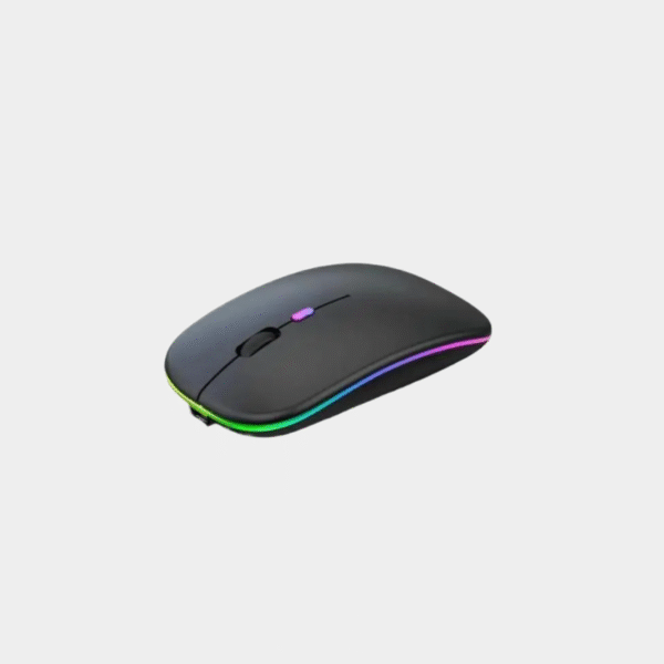 Souris de jeu sans fil Souris de rétroéclairage USB compatible RGB Souris rechargeables Souris de jeu silencieuses rétroéclairées ergonomiques pour ordinateur portable