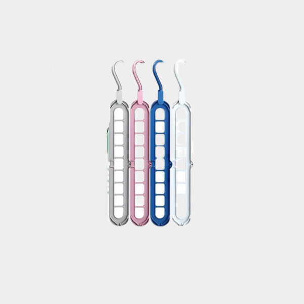 Hangers en plastique multifonctionnels économie d'espace lourde 9 trous organisateur de vêtements pour chambre armoire garde-robe stockage à la maison
