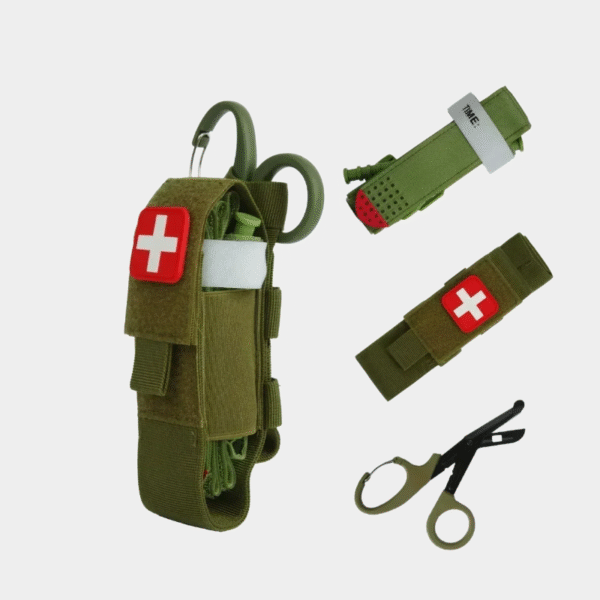 Trousse de premiers secours militaire tactique, garrot Molle, ensemble de survie, pochette, support d'allaitement, équipement médical, sac à ciseaux, équipement de plein air