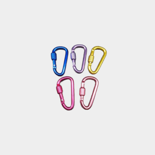 Mousqueton de verrouillage en aluminium en forme de D pour l'extérieur, porte-clés, Clip de sac à dos, crochet de corde pour Camping, randonnée, accessoires d'équipement