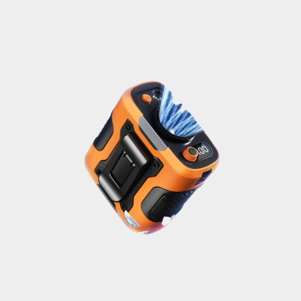 Ventilateur de taille variable continu portable avec clip de ceinture, affichage numérique 100 vitesses, ventilateur haute vitesse 6000 mAh pour les activités de plein air